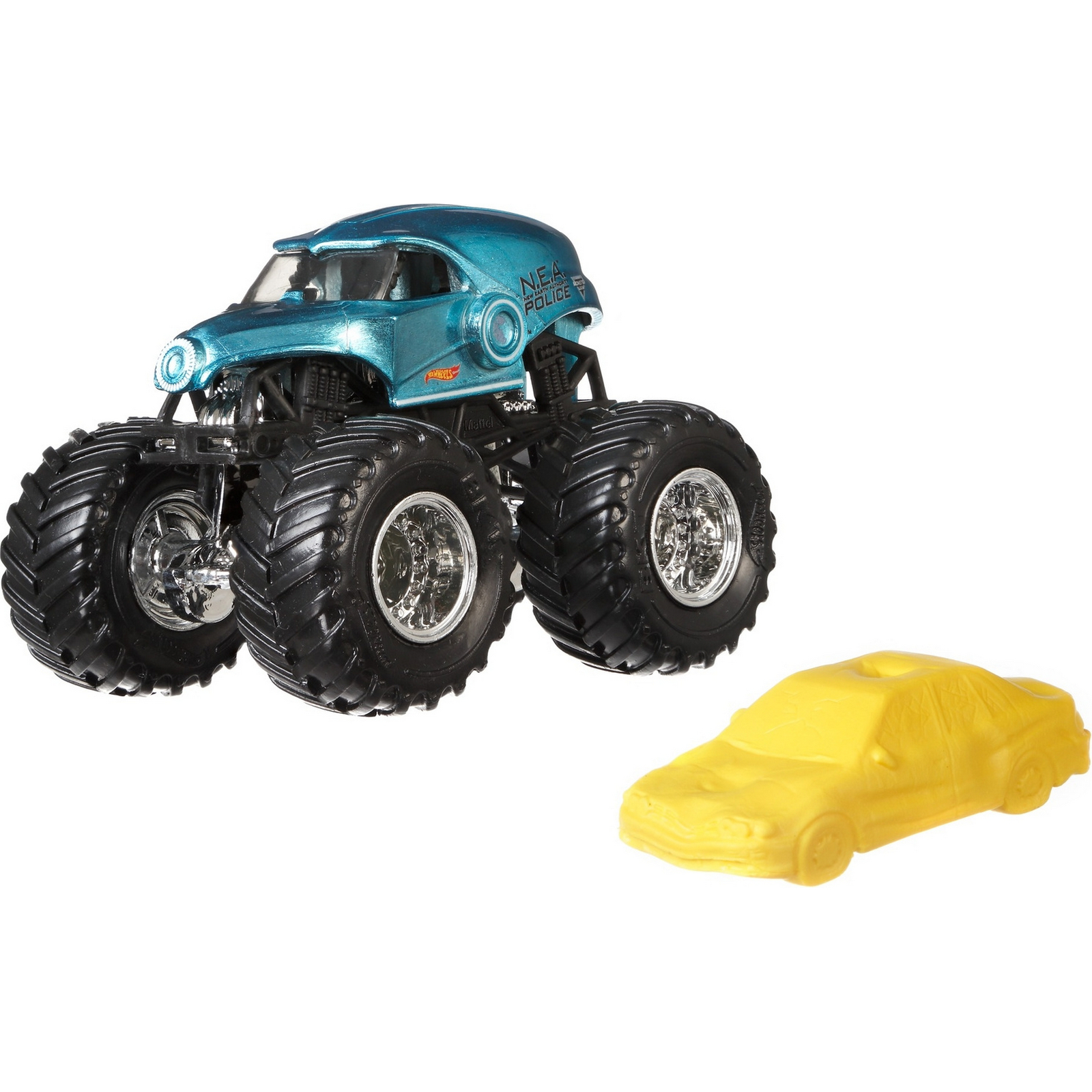 Машина Hot Wheels Monster Jam 1:64 Полицейский Синий FLX47 купить по цене  88 ₽ в интернет-магазине Детский мир