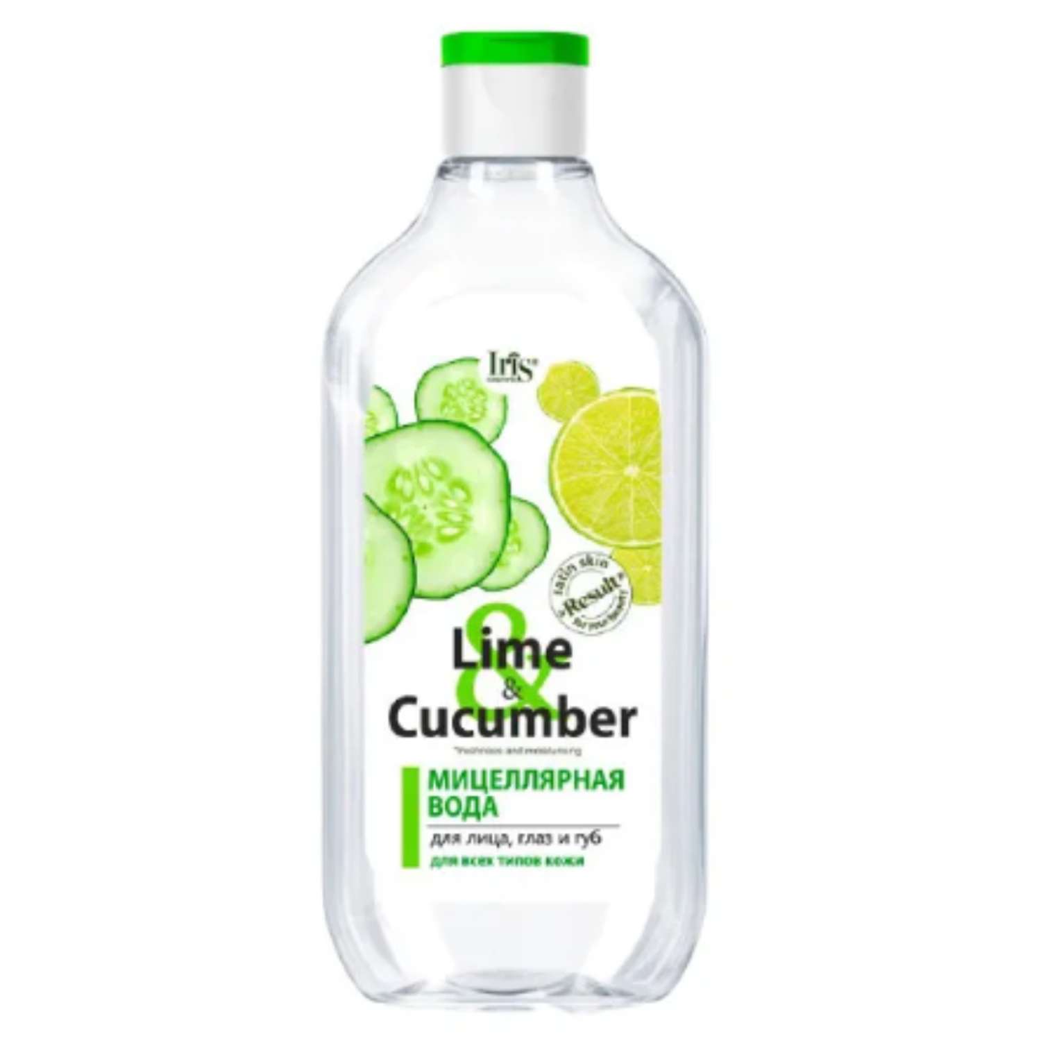 Мицеллярная вода Iris Cosmetic для снятия макияжа lime cucumber для всех типов кожи 500 мл - фото 1