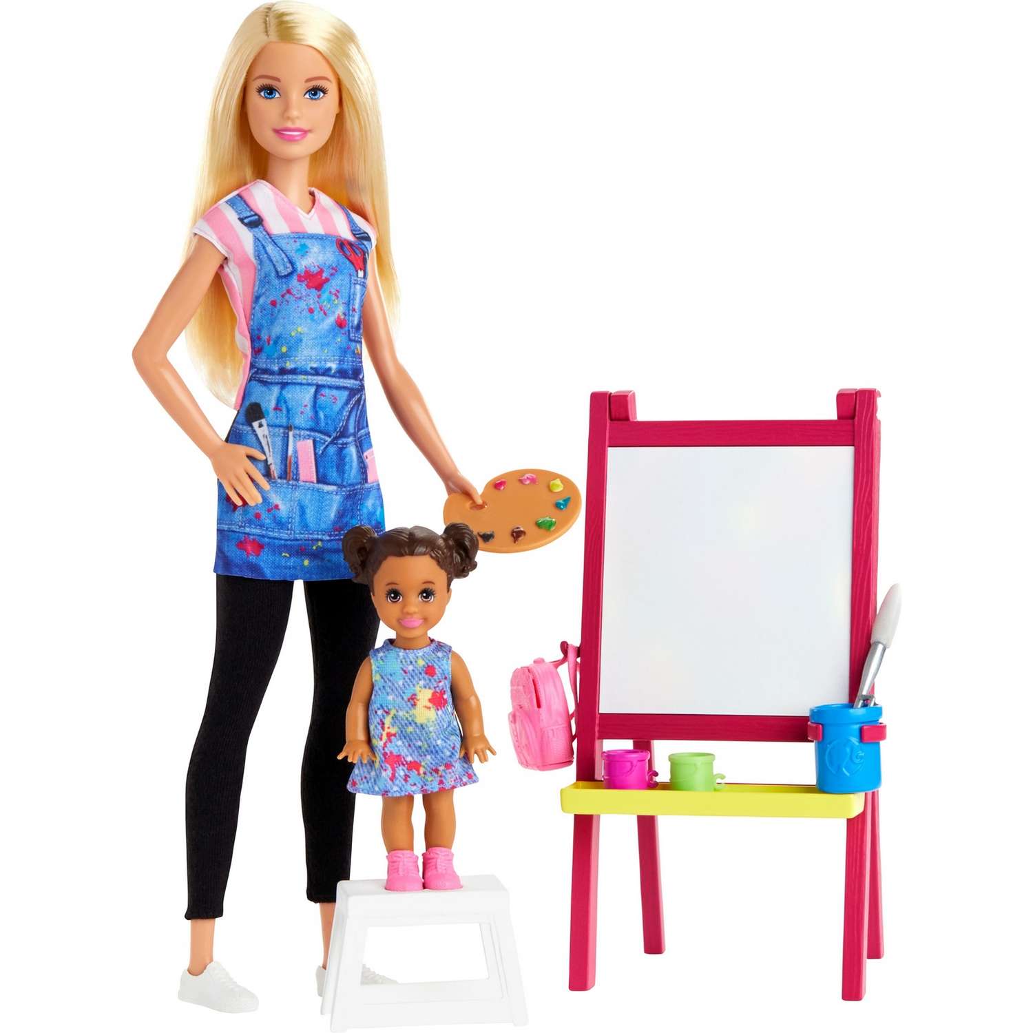 Набор игровой Barbie Кем быть Учитель рисования Блондинка GJM29 DHB63 - фото 1