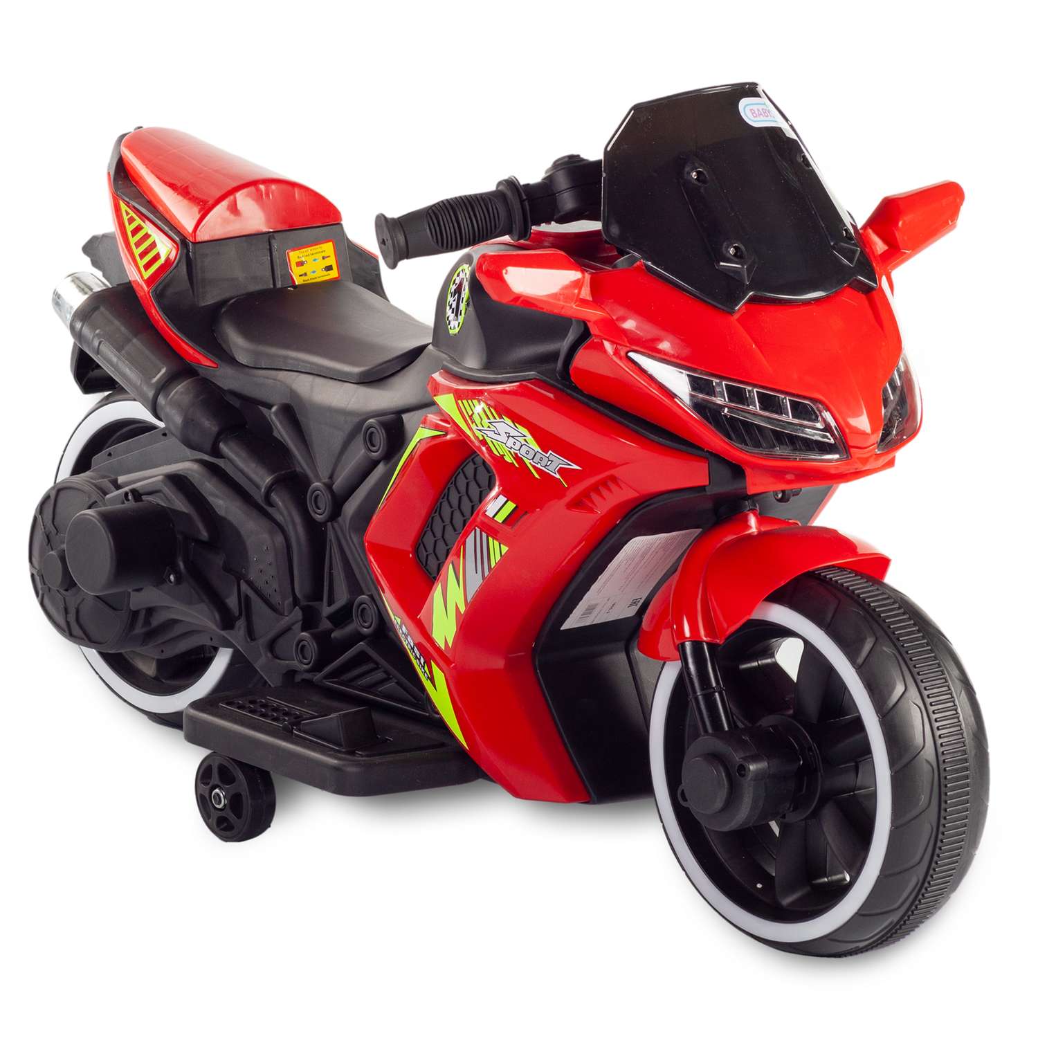 Мотоцикл BABY STYLE на аккумуляторе красный - фото 1
