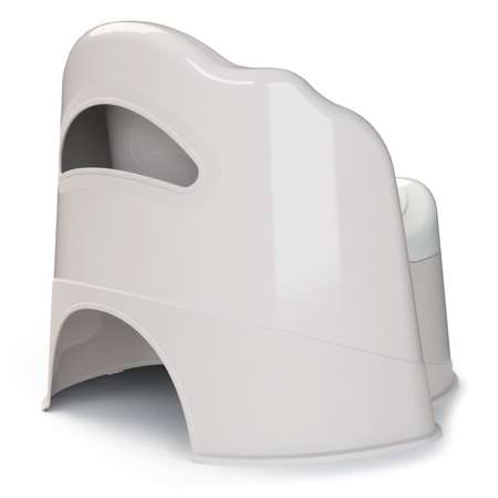 Горшок туалетный KidWick Трон с крышкой Серый-Белый
