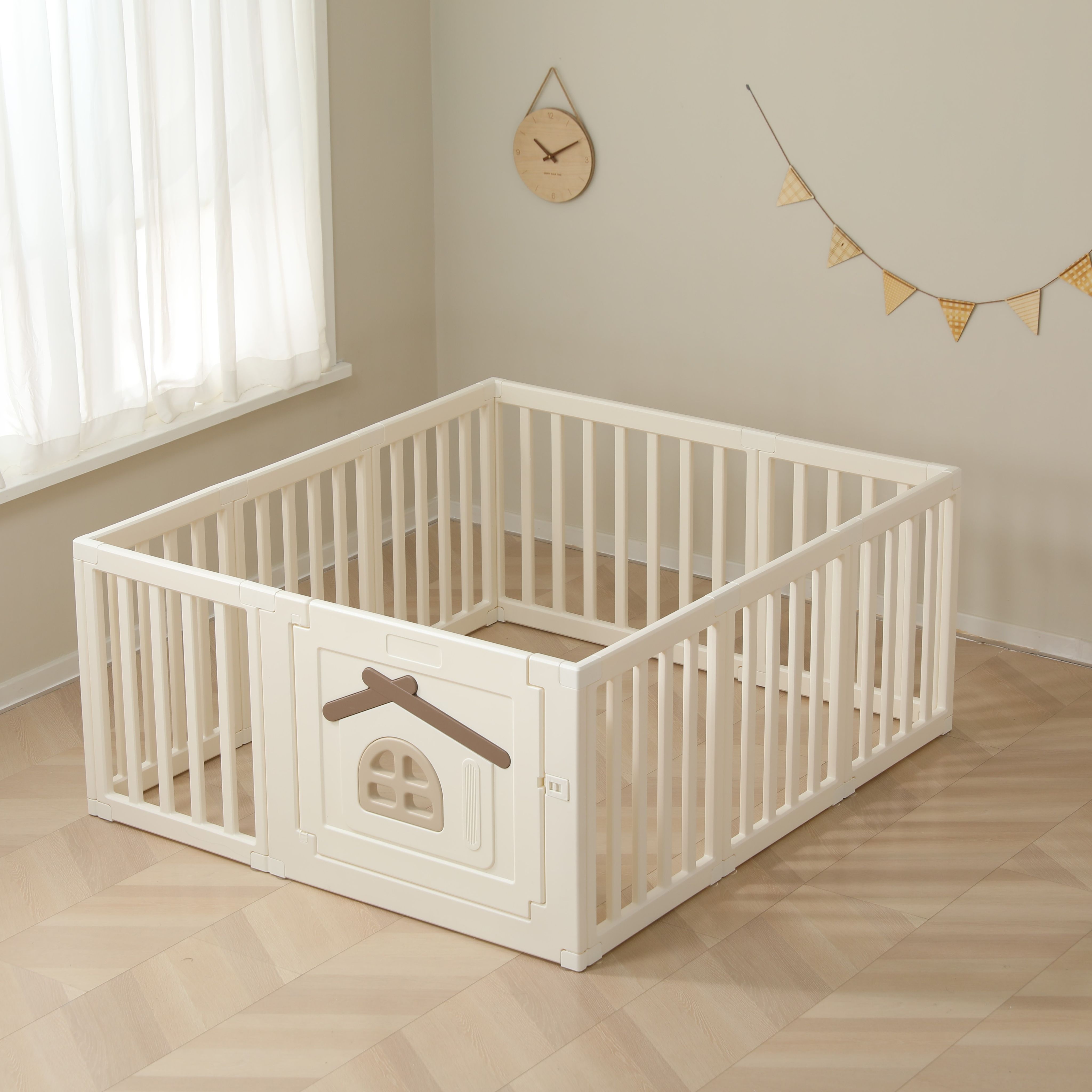 Манеж UNIX Kids Classic tree house 130x130 cm camel PPCL4CL - фото 10