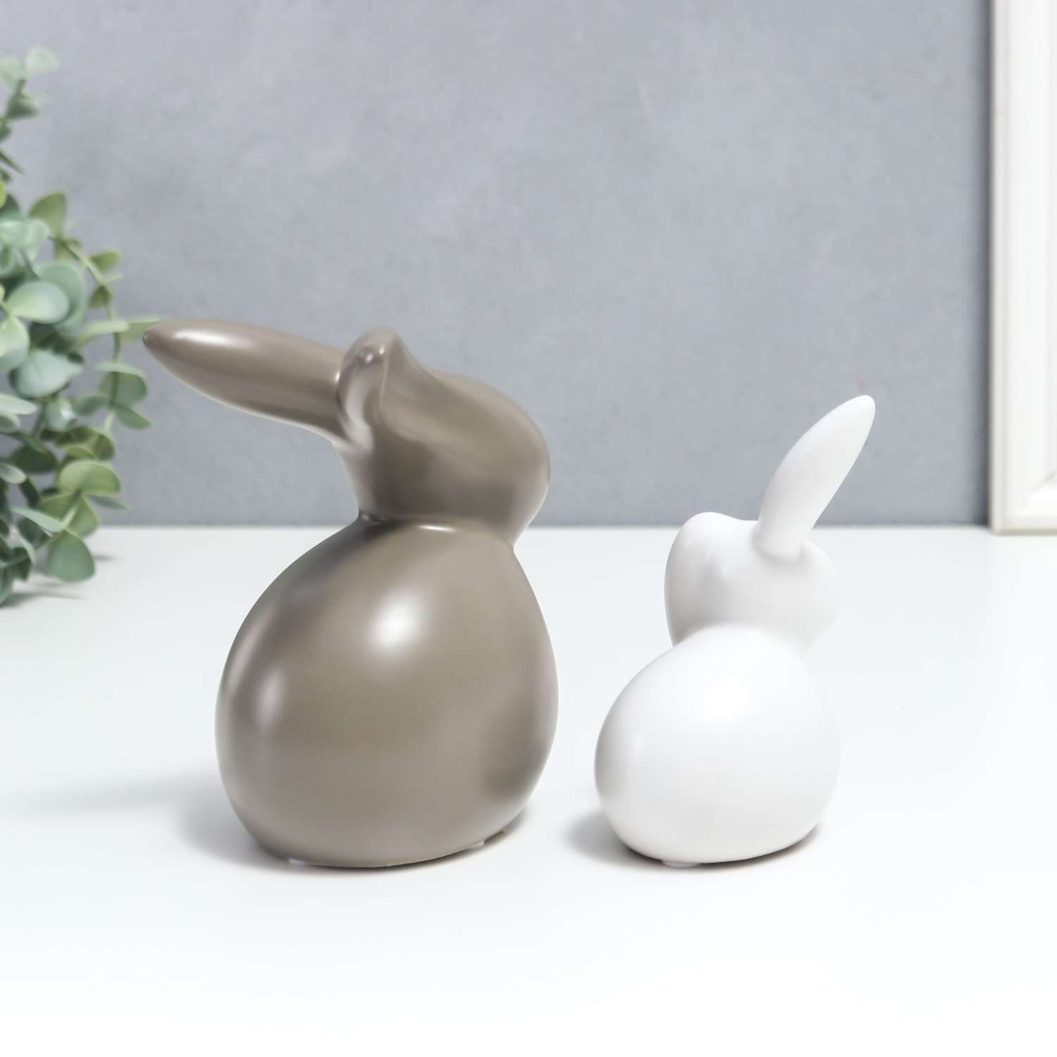 Сувенир Sima-Land керамика «Два кролика» матовый набор 2 шт - фото 3