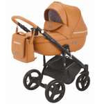 Коляска 2в1 BeBe-mobile Ravenna Deluxe V206 Карамельная кожа+Карамельная кожаная отделка