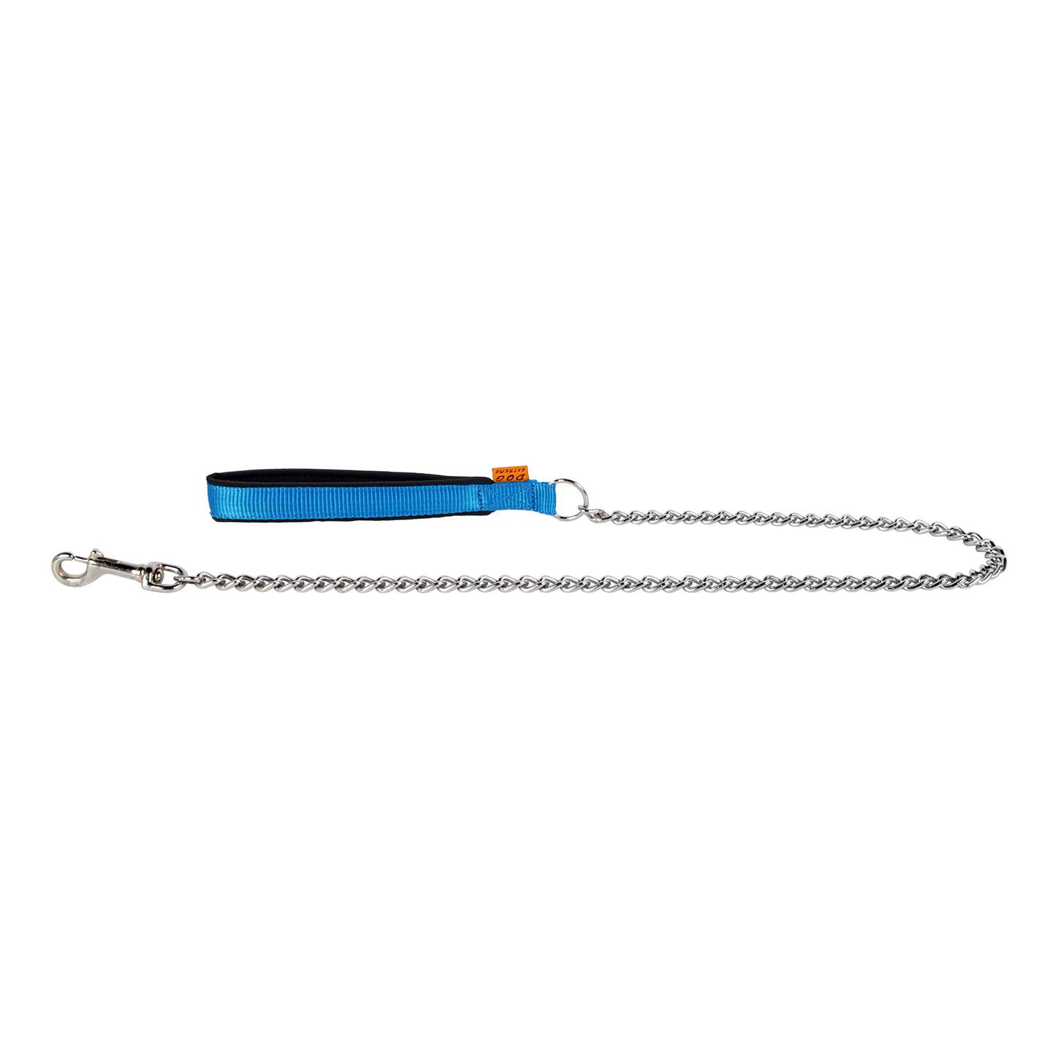 Поводок-цепь для собак Dog Extreme мелких пород с ручкой Синий 43572 - фото 3