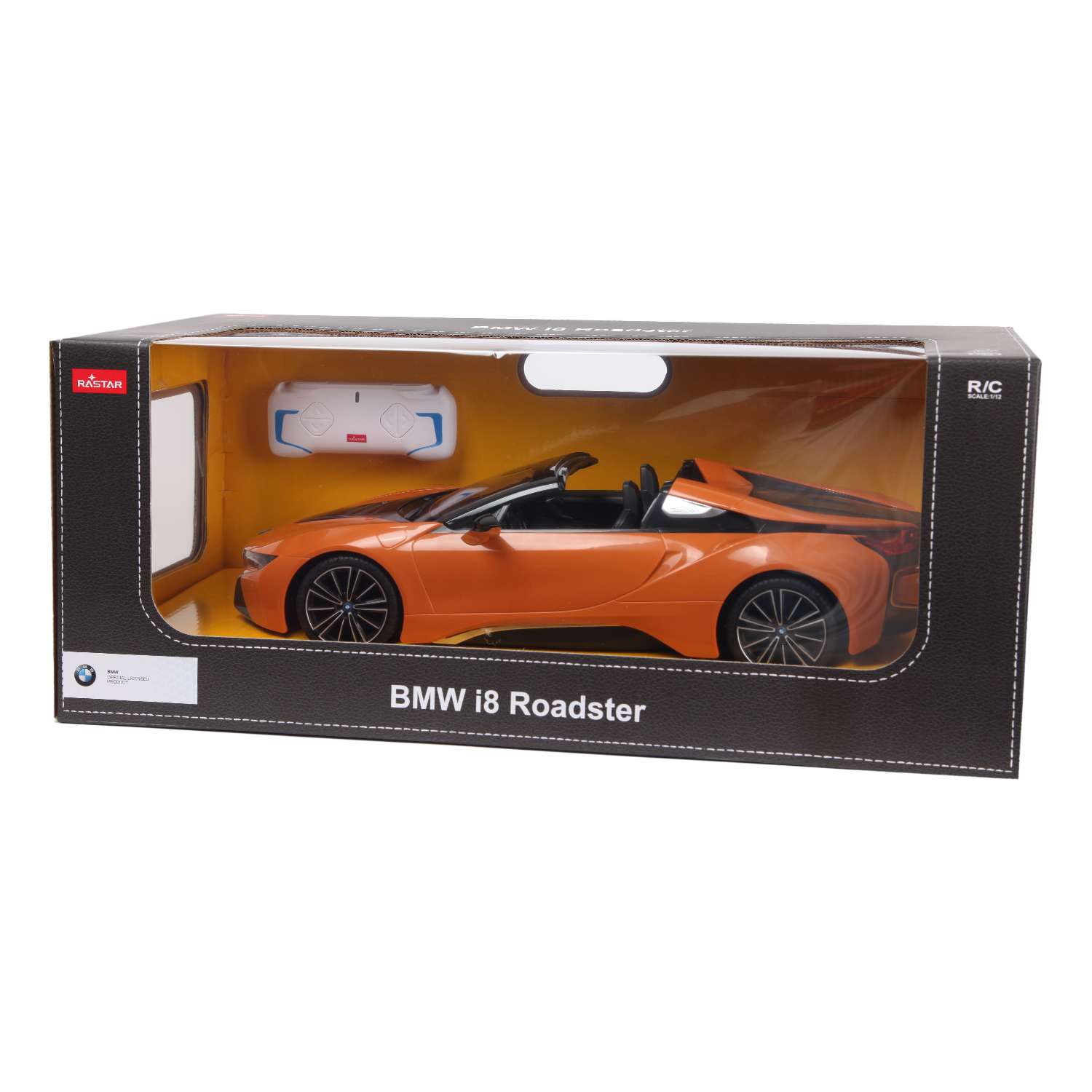Машина Rastar РУ 1:12 BMW i8 Roadster Оранжевая 95500 - фото 2