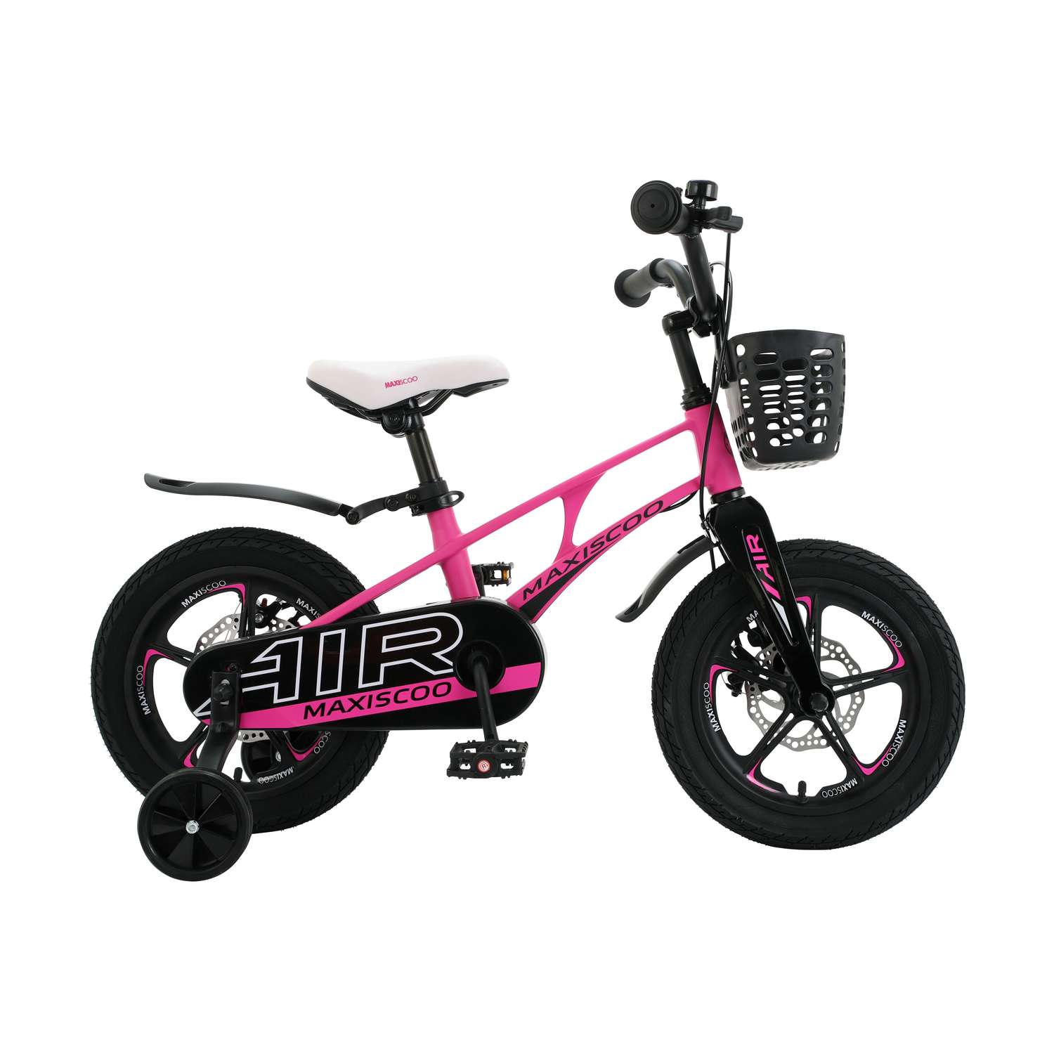 Детский двухколесный велосипед Maxiscoo Air делюкс плюс 14 розовый матовый - фото 1