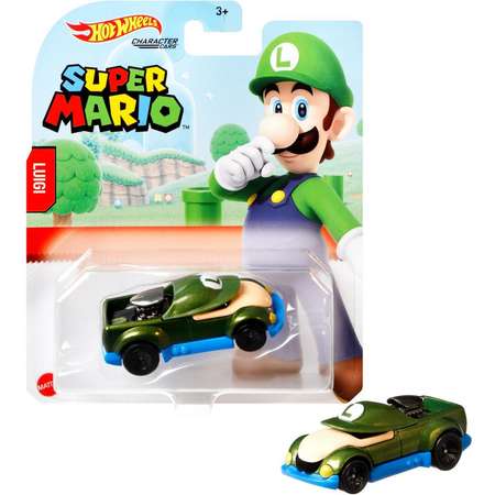 Машинка Hot Wheels Герои компьютерных игр Super Mario Луиджи GRM44