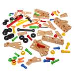 Набор инструментов детский Наша Игрушка конструктор для малышей с отверткой. 80 предметов