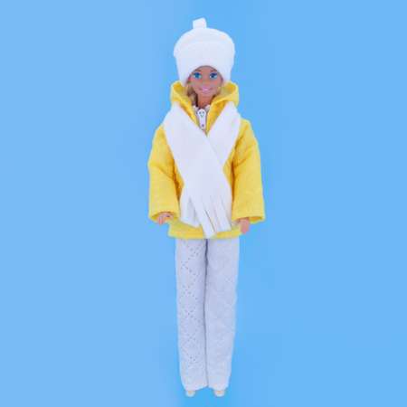 Комплект одежды Модница для куклы 29 см из синтепона 1404 желтый