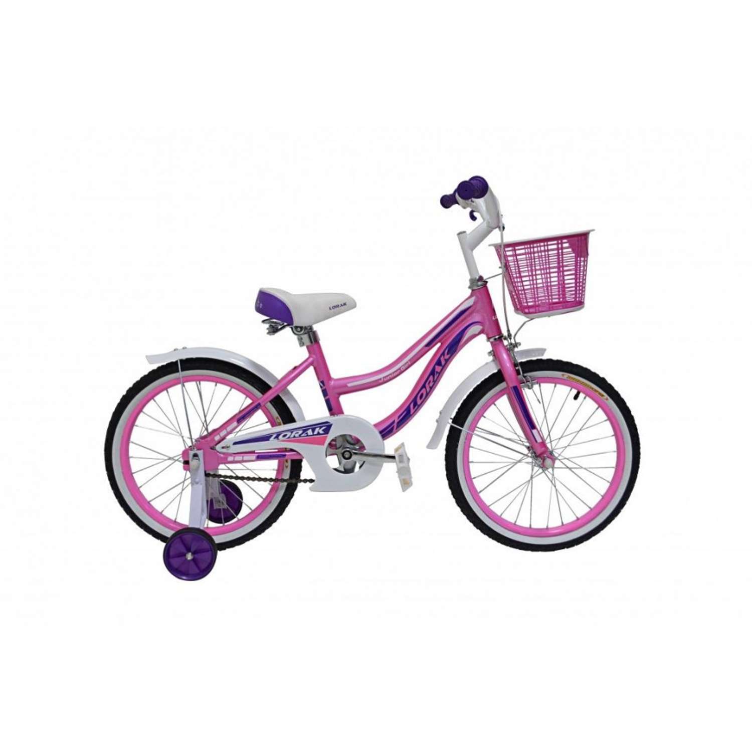 Велосипед детский Lorak junior 18 girl розовый/фиолетовый - фото 1