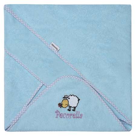 Полотенце с капюшоном Pecorella Голубое