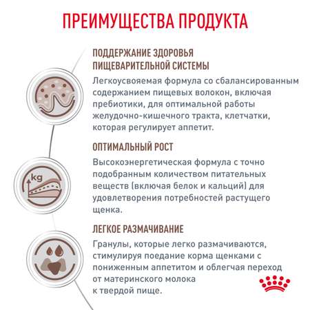 Корм для щенков ROYAL CANIN Gastro Intestinal Junior GIJ29 при нарушениях пищеварения 1кг