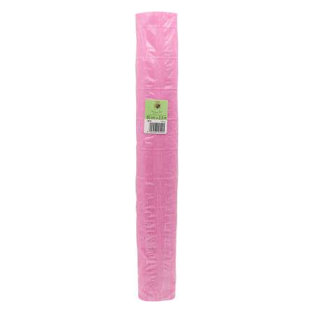 Бумага Айрис гофрированная креповая для творчества 50 см х 2.5 м 140 г розовая