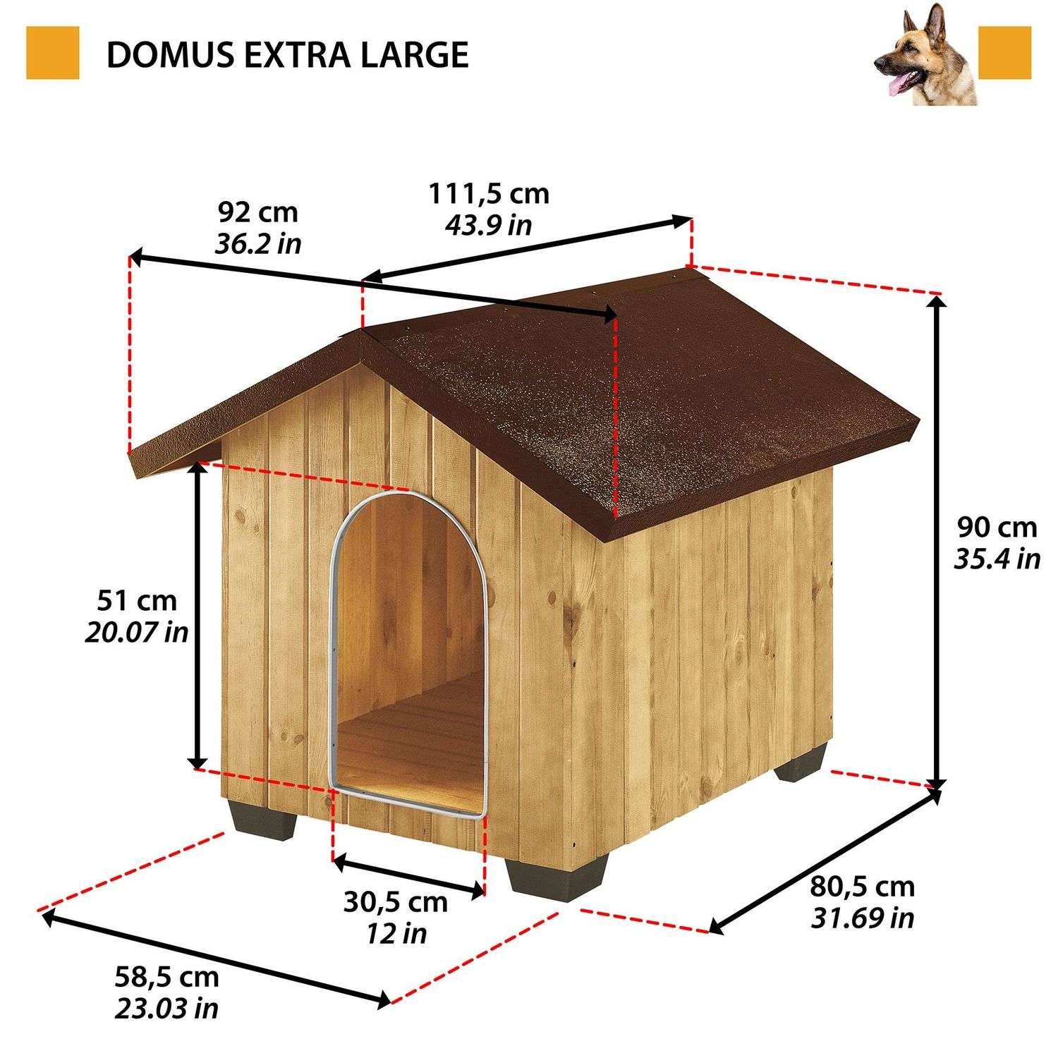 Будка для собак Ferplast Domus XL 87004000 - фото 4