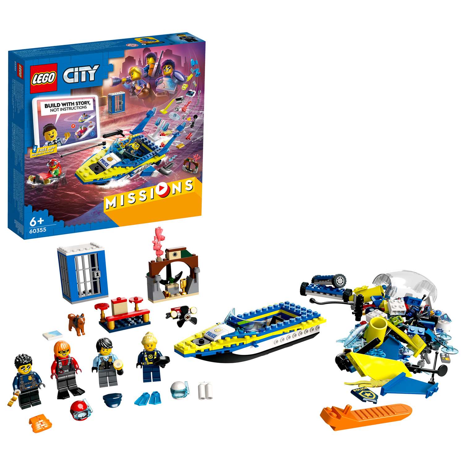Конструктор детский LEGO City Детективные миссии водной полиции 60355 - фото 1