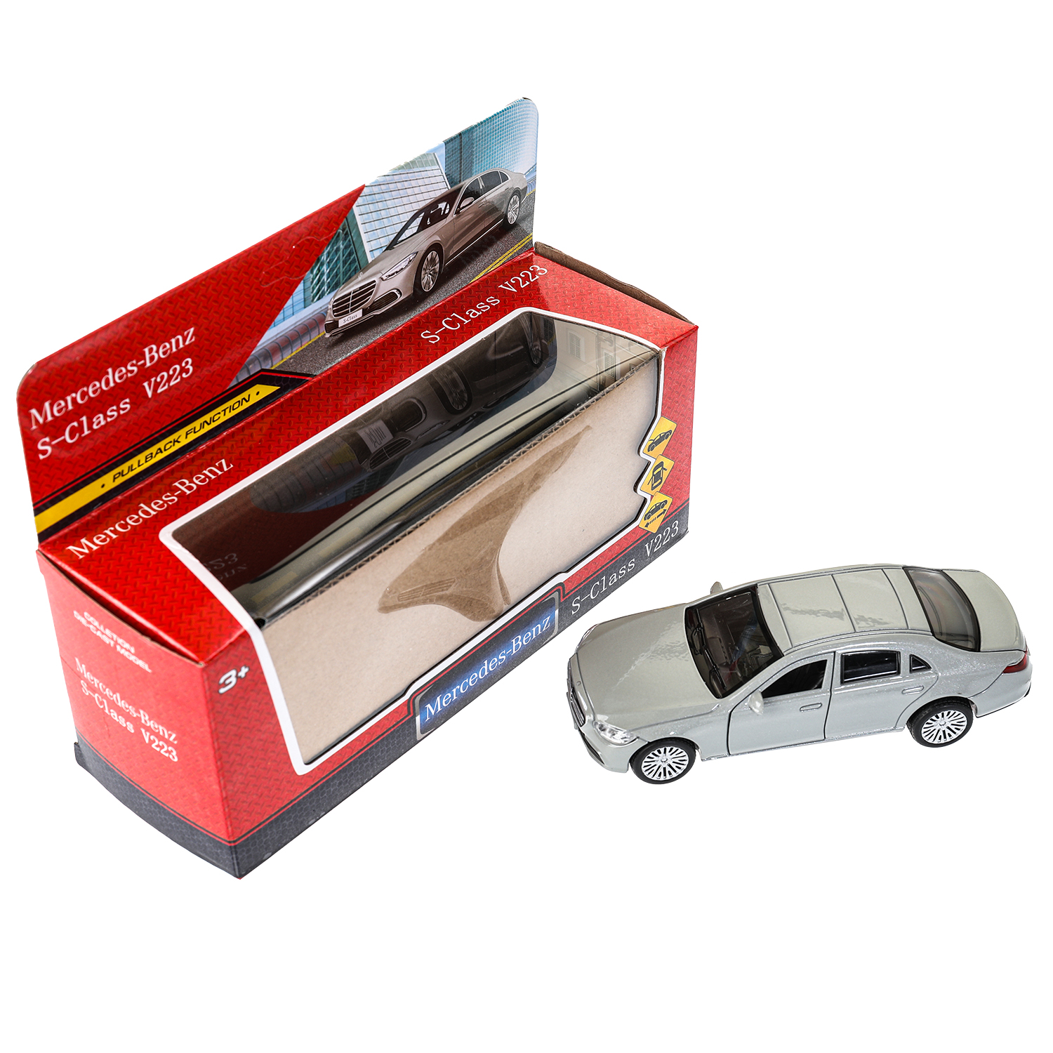 Автомобиль Huada Toys Mercedes Benz серебряный 380544 - фото 3