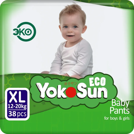 Подгузники-трусики YokoSun Eco XL 12-20кг 38шт