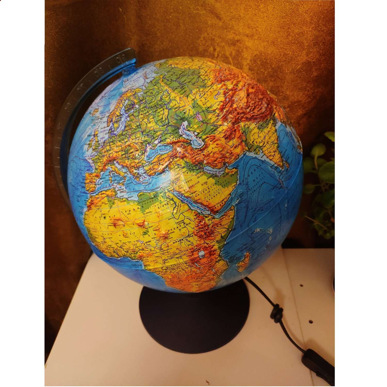 Глобус Globen Интерактивный с LED-подсветкой 25 см + VR очки + Карта складная Мир и Россия - фото 10