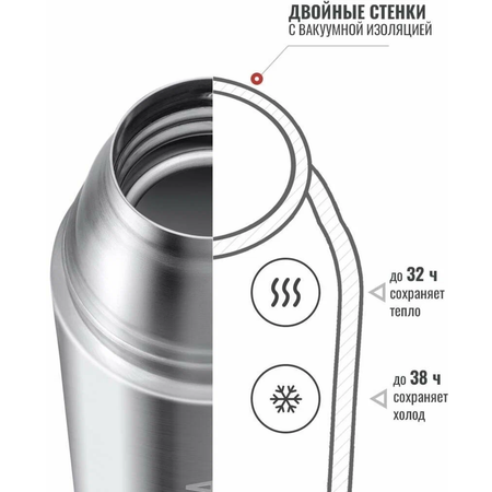 Термос RELAXIKA 102 1 л в термочехле стальной