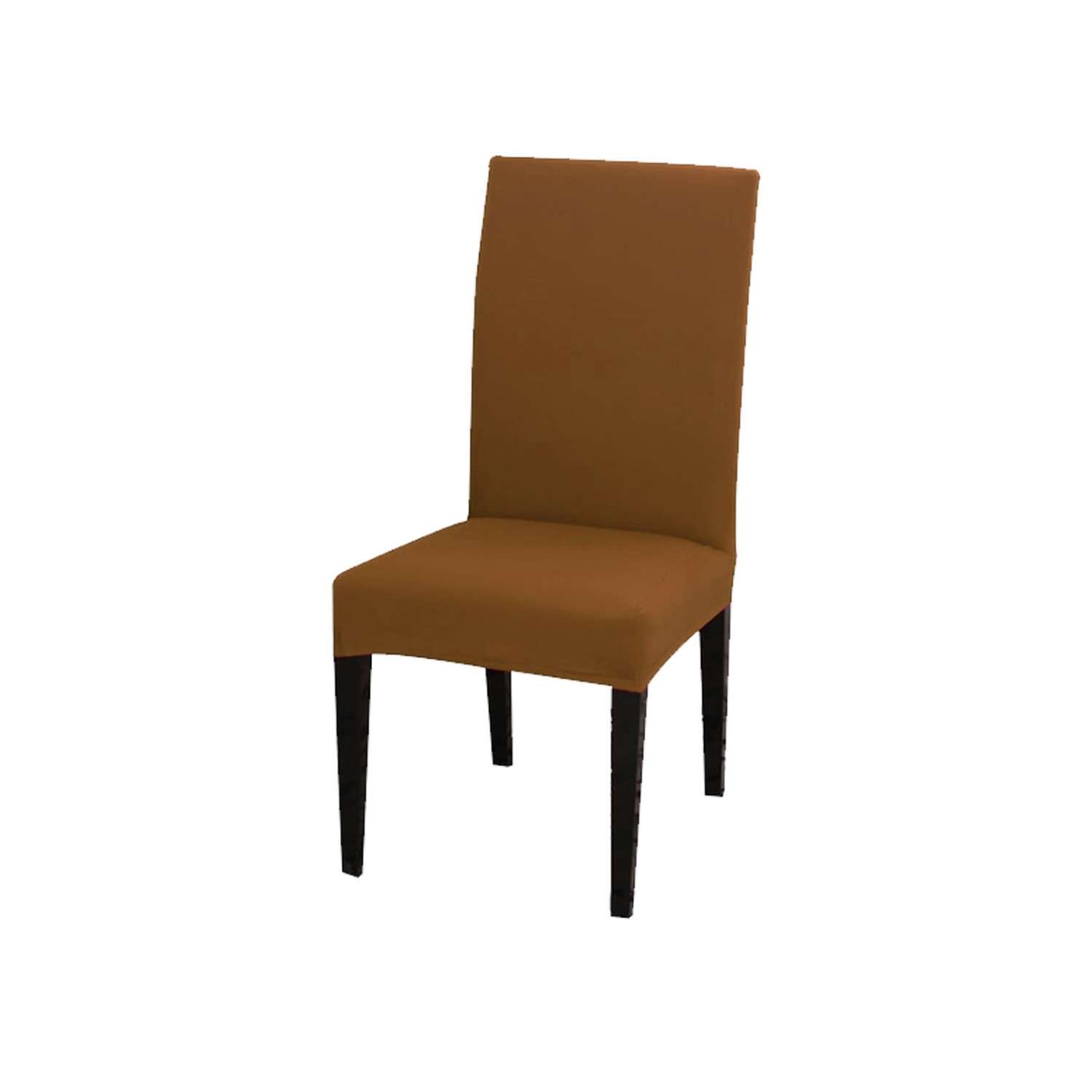 Чехол на стул LuxAlto Коллекция Jersey коричневый - фото 1