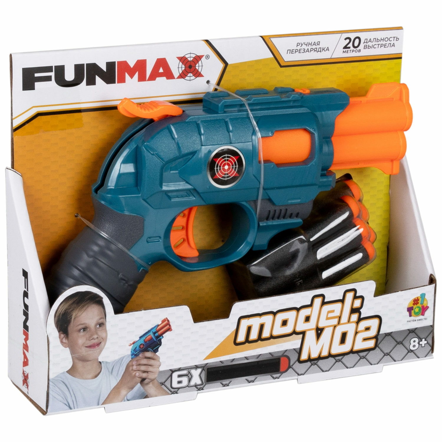 Бластер с мягкими пулями FunMax 1TOY 6 пуль - фото 13