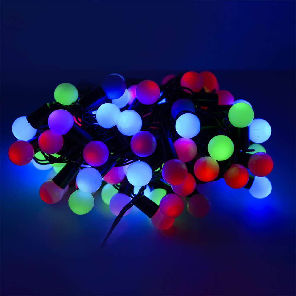 Светодиодная гирлянда FUNRAY Шарики уличная 10 м разноцветный свет SE-BL-10100M - фото 4