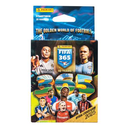 Наклейки коллекционные Panini Fifa 365 2025 5 пакетиков в экоблистере