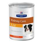 Корм для собак HILLS 370г Prescription Diet k/d Kidney Care для почек с курицей консервированный