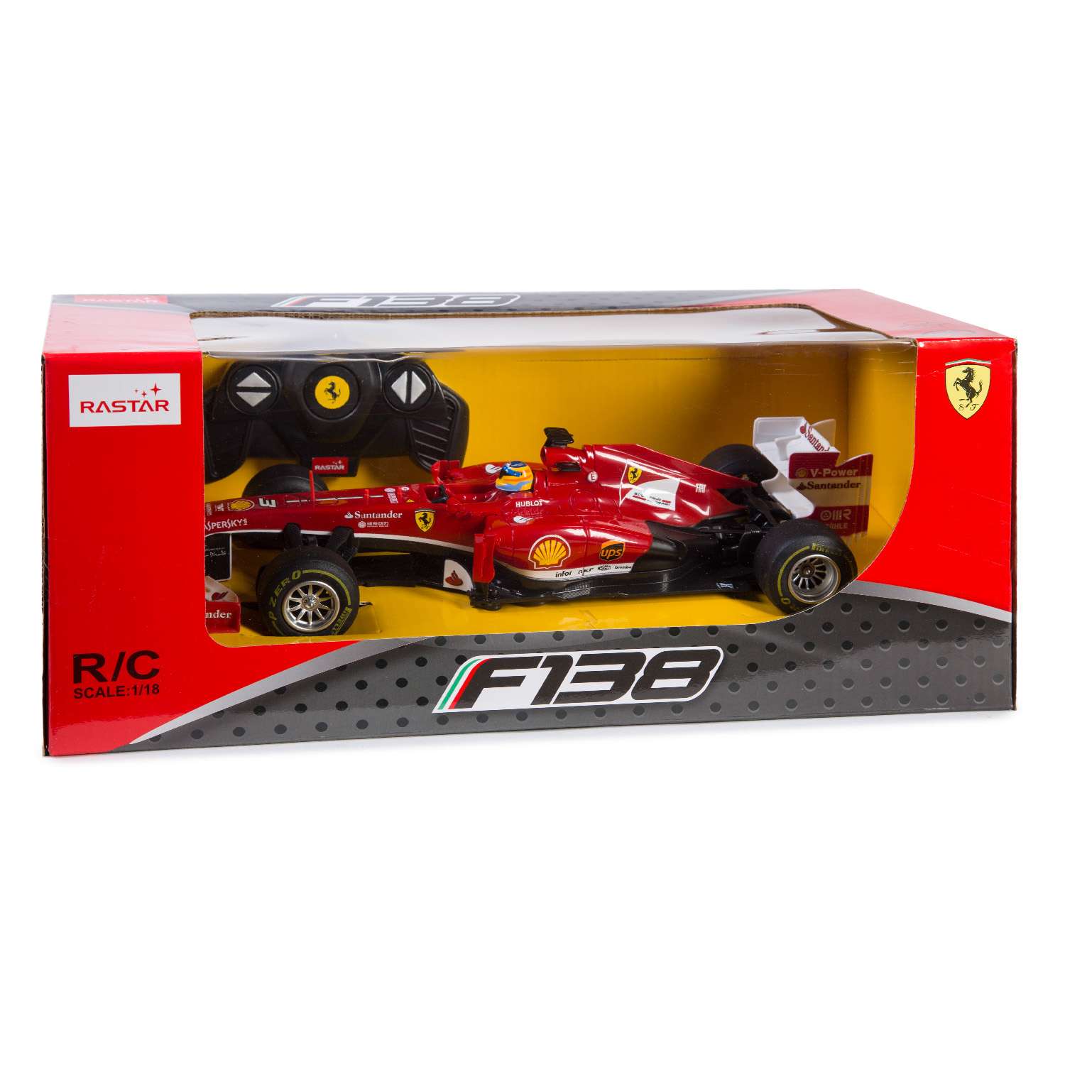 Машинка р/у Rastar Ferrari F1 1:18 красная - фото 3