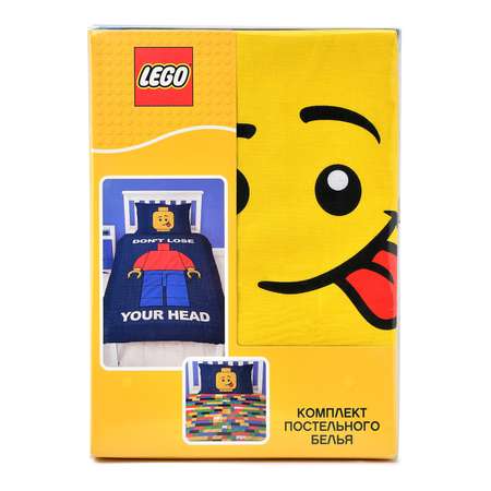 Комплект постельного белья LEGO Classic Head 2предмета LEG224