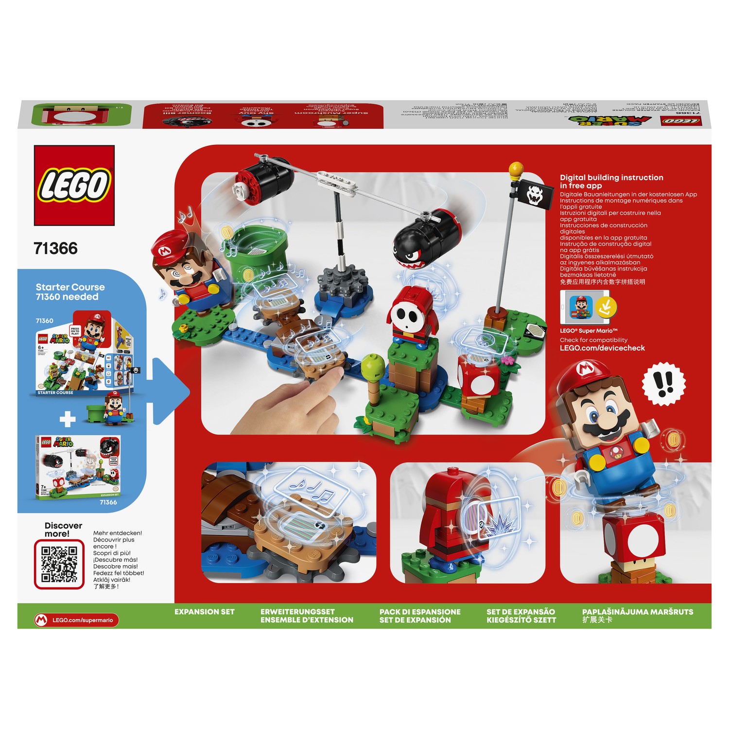 Конструктор LEGO Super Mario Огневой налёт Билла-банзай 71366 купить по  цене 499 ₽ в интернет-магазине Детский мир