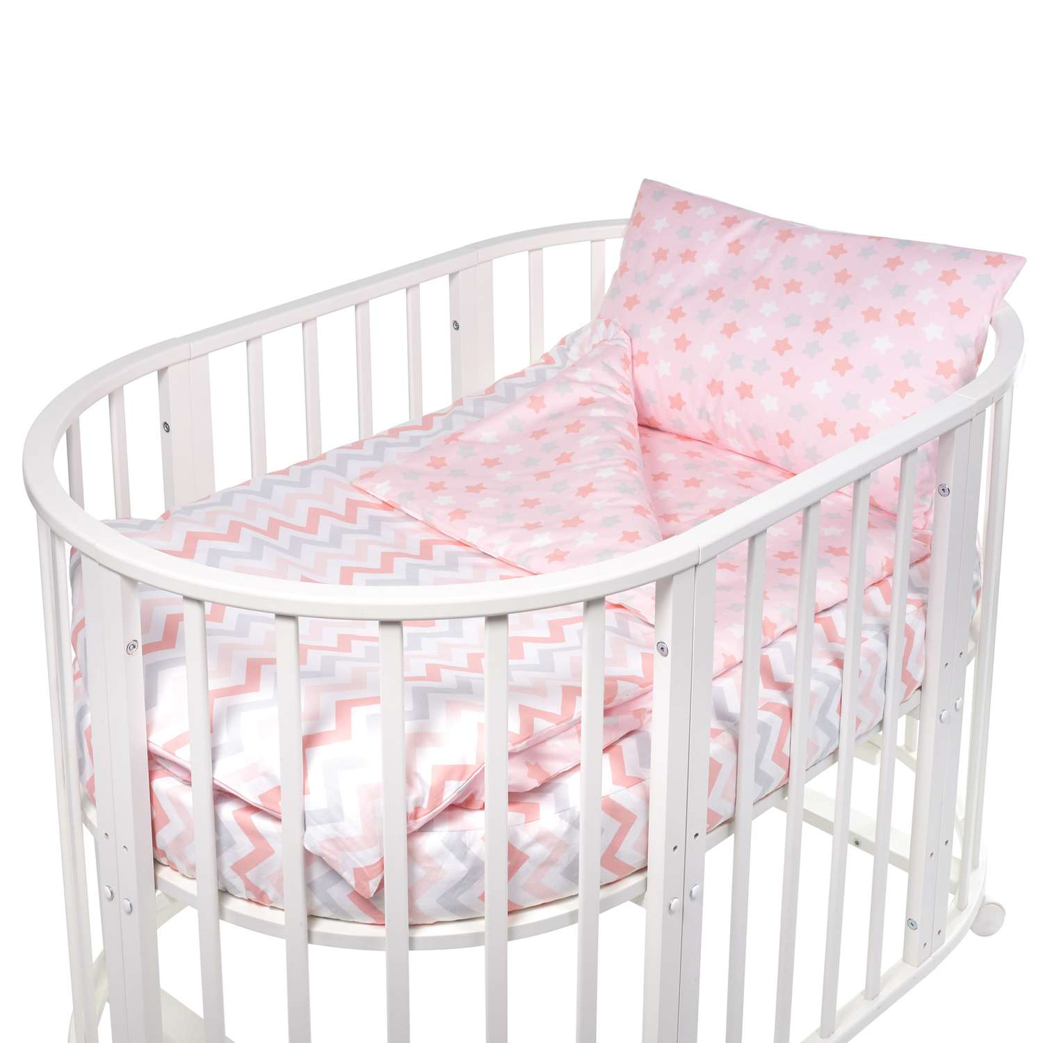 Комплект в круглую/овальную кроватку Sweet Baby Amato 4предмета Rosa Розовый - фото 1