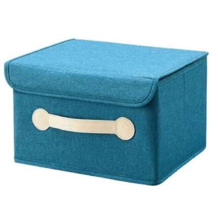 Ящик для хранения вещей ZDK Homium бирюзовый с крышкой