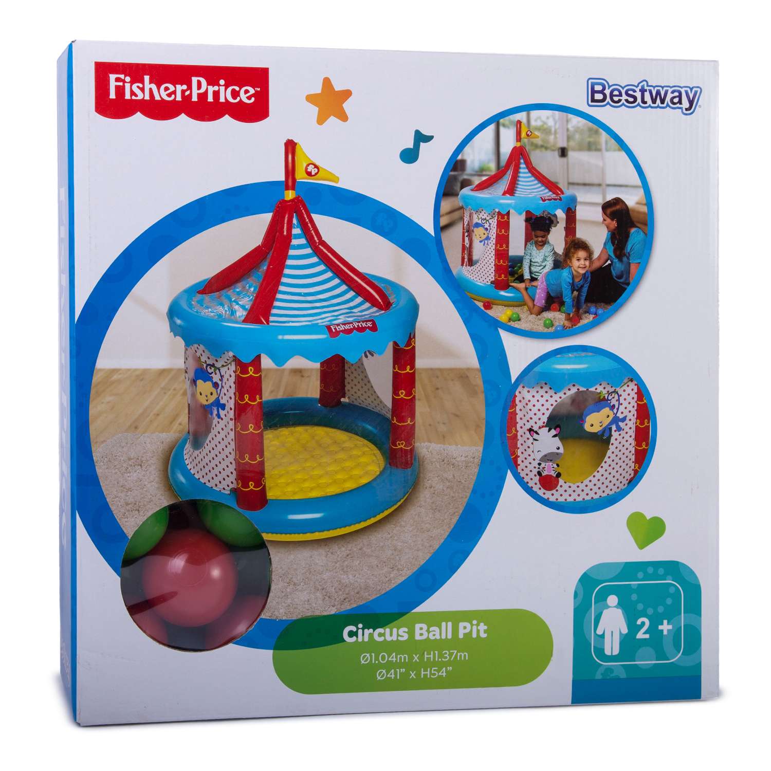 Центр игровой Bestway Fisher Price Цирк с шариками 93505 - фото 7