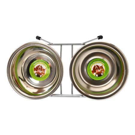 Подставка для кошек-собак Ankur с двумя мисками 0.45л AEDD-02