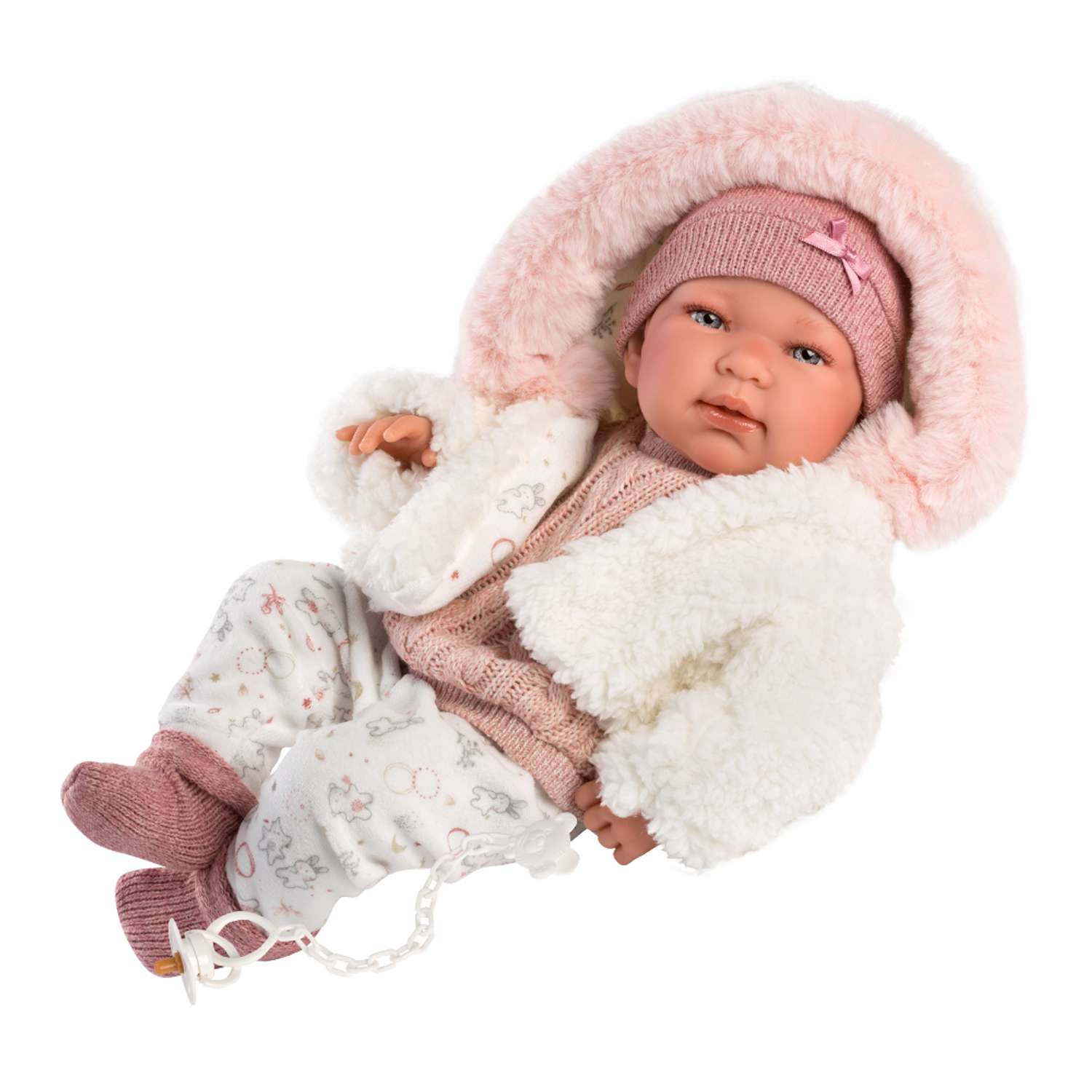 Кукла LLORENS младенец Тина в шубке 43 см L 84334 - фото 1