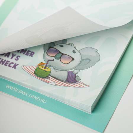 Блок ArtFox бумаги для записи на магните Koala summer days 30 листов
