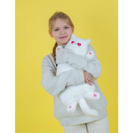 Игрушка мягкая Laffi Кот В50 7237-1/БЕЛ/50