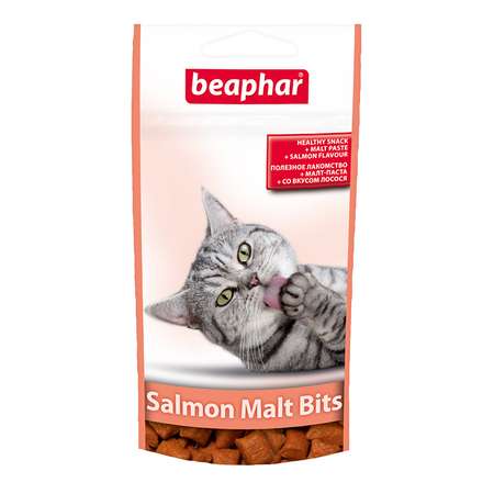Подушечки для кошек Beaphar Malt-Bits для вывода шерсти лосось 35г