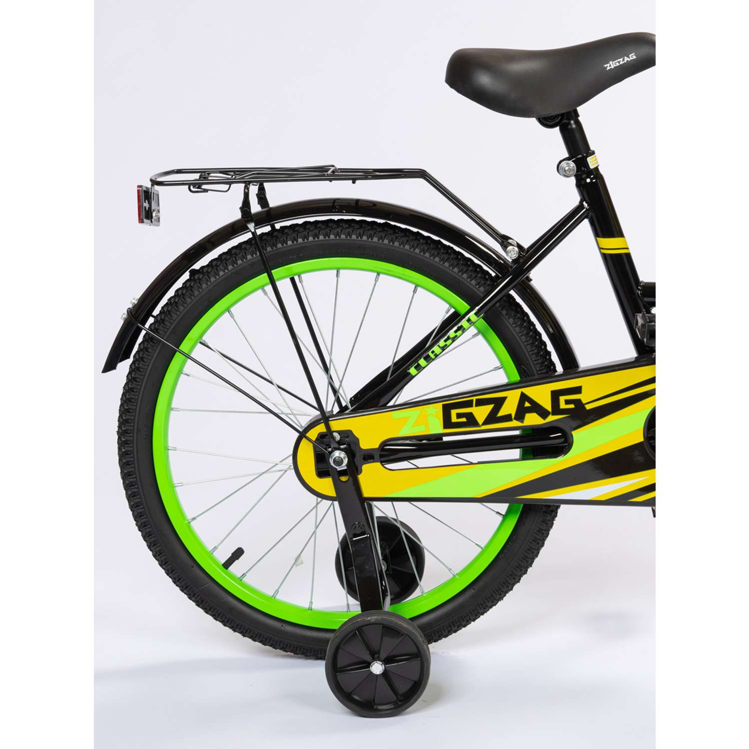 Велосипед ZigZag CLASSIC черный желтый зеленый 18 дюймов - фото 3