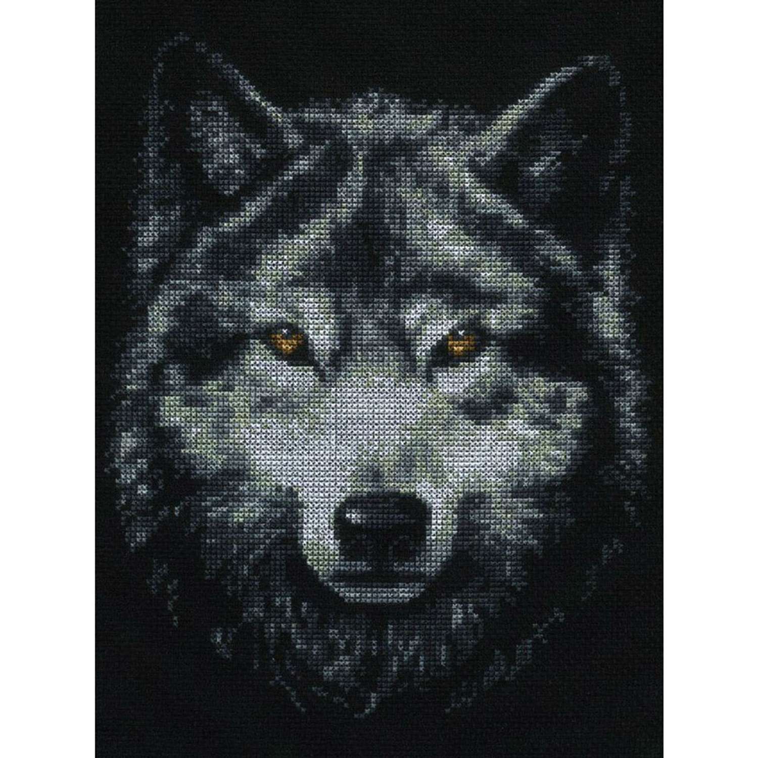 Набор для вышивания Палитра крестом 02.001 Взгляд волка 21х27см - фото 1