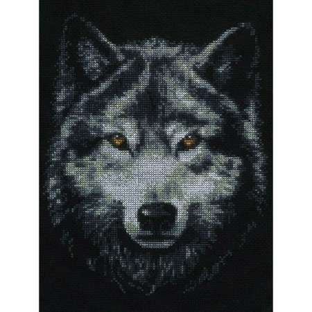 Набор для вышивания Палитра крестом 02.001 Взгляд волка 21х27см