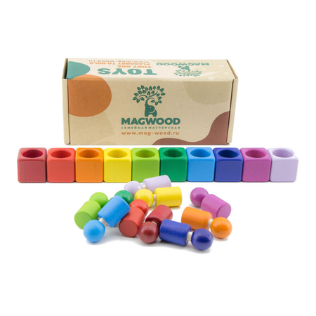 Сортер Mag Wood Человечки в кубике Развивающая игрушка для детей