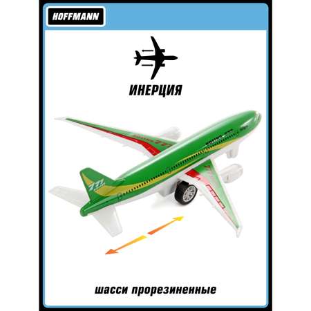 Самолет Боинг 777 HOFFMANN 1:350 металлический инерционный со светом и звуком