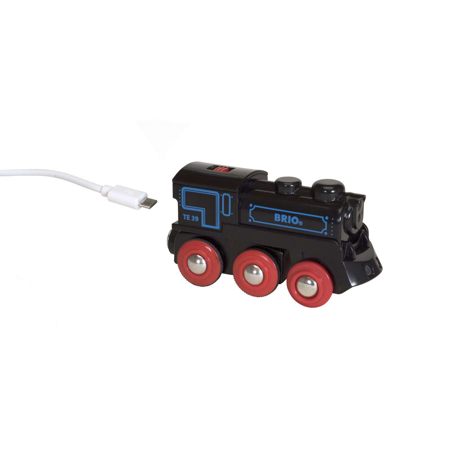 Поезд BRIO Подзаряжаемый ретро-паровоз с mini USB кабелем - фото 1