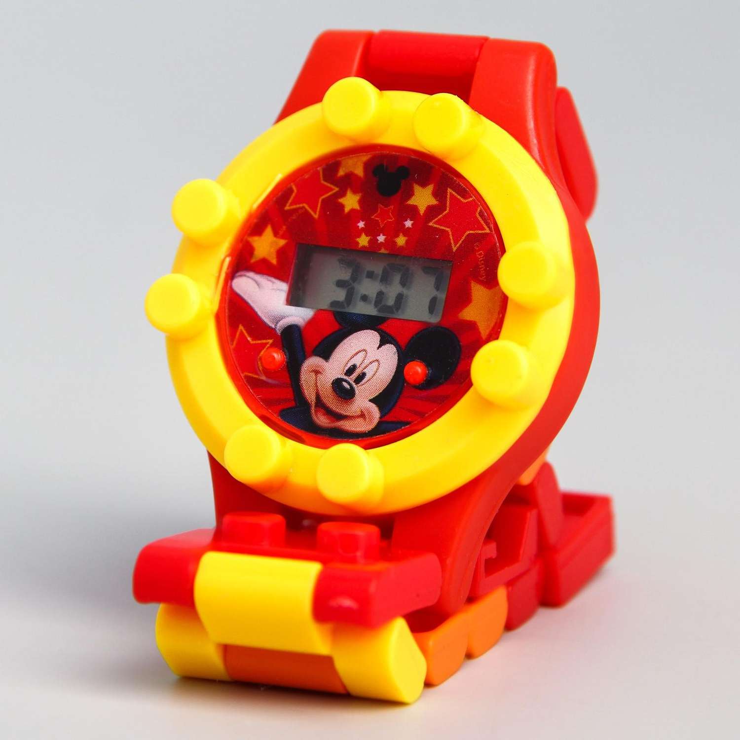 Часы наручные электронные Disney Микки Маус с ремешком-конструктором - фото 1