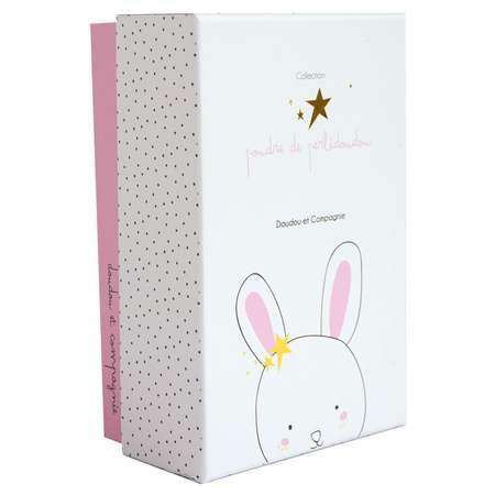 Мягкая игрушка Doudou et compagnie  кролик розовый Perlidoudou 25 см
