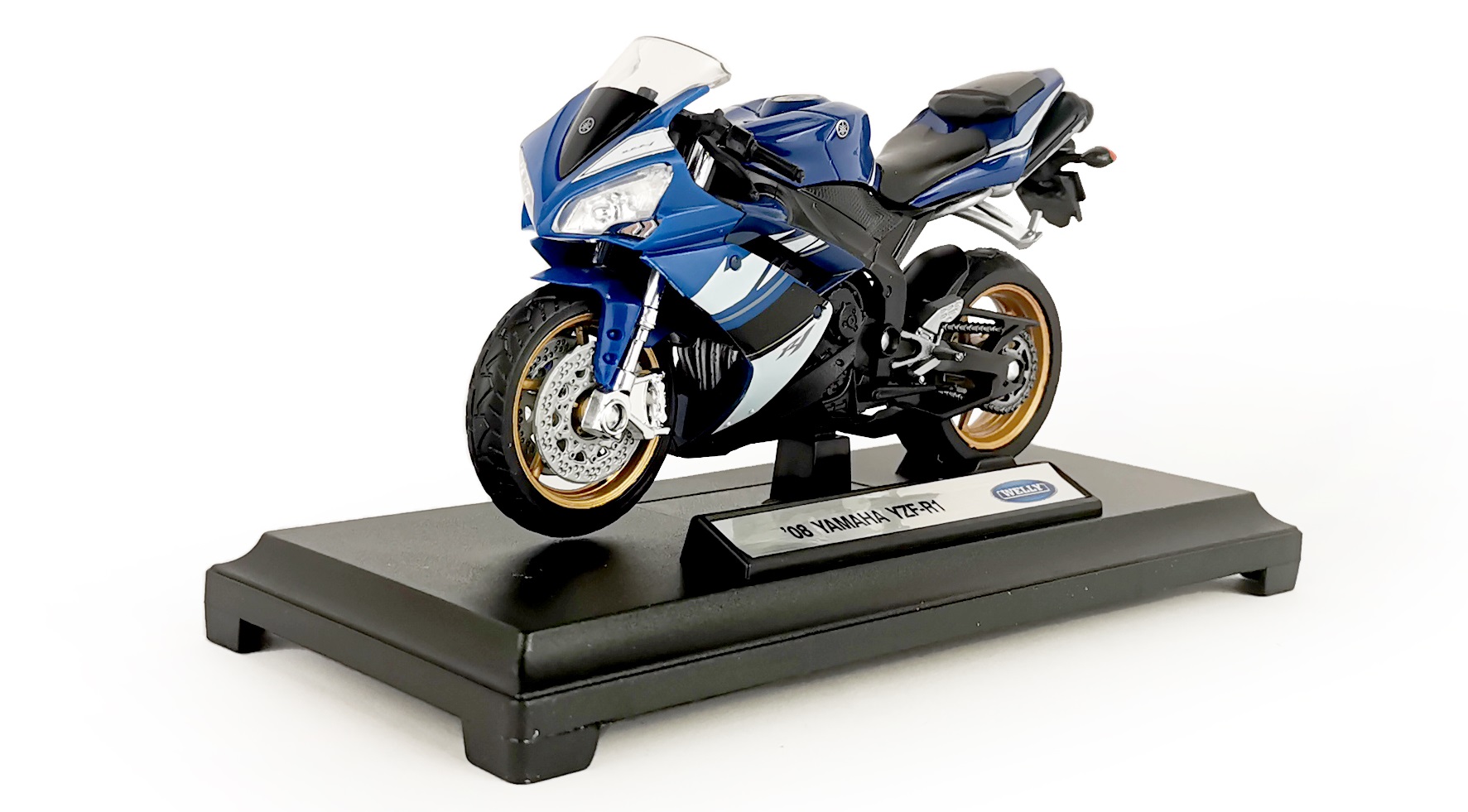 Мотоцикл WELLY 1:18 Yamaha YZF-R1 2008 синий 12806PW - фото 6