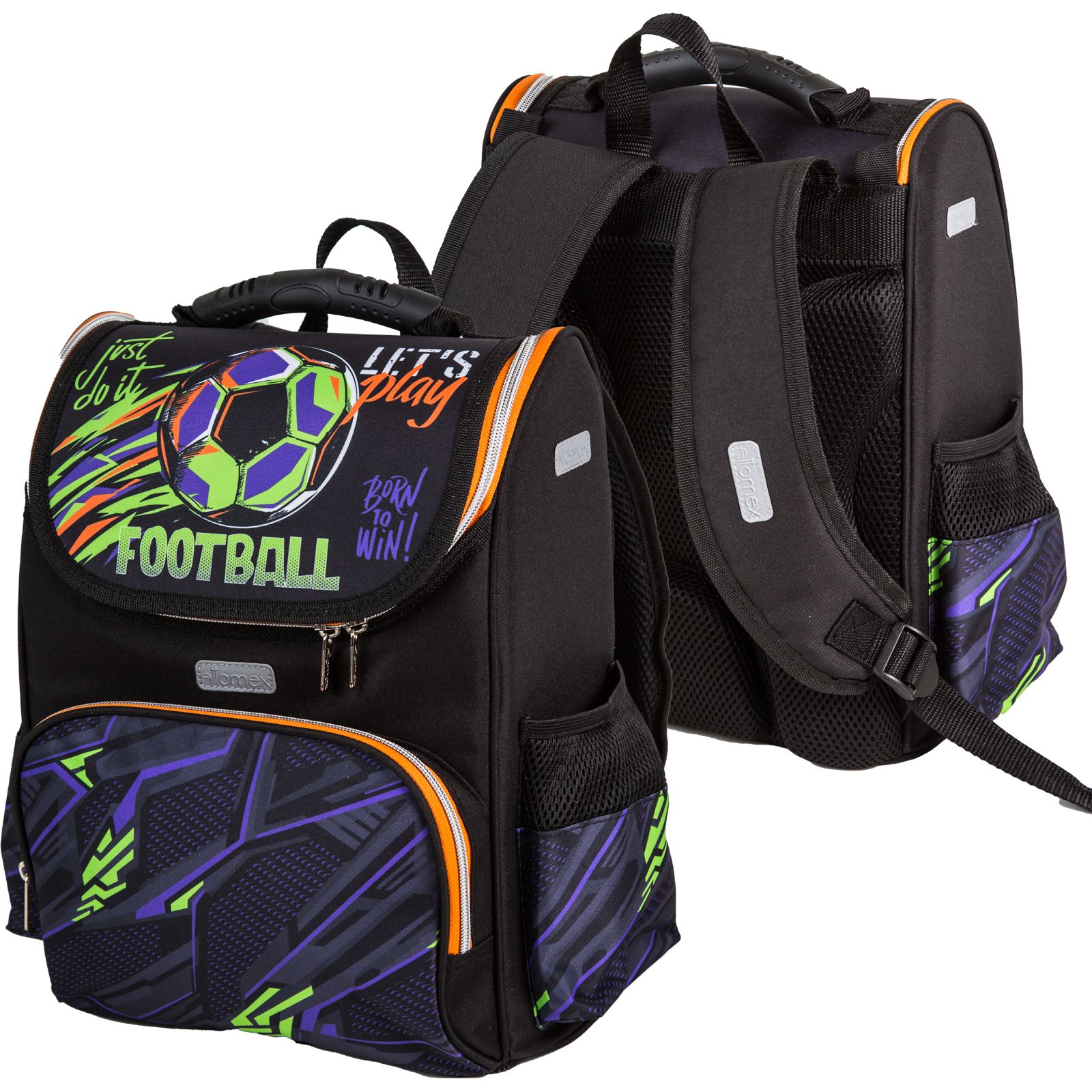 Ранец школьный Attomex Lite Football жесткий 14 л - фото 2